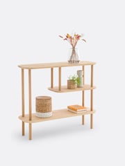 La Redoute Intérieurs Oak Crueso Asymmetric Solid Oak Console Table - Image 3 of 6