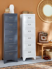 La Redoute Intérieurs Grey Hiba Industrial Metal Drawer Unit with Labels - Image 1 of 6