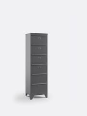 La Redoute Intérieurs Grey Hiba Industrial Metal Drawer Unit with Labels - Image 3 of 6