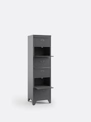 La Redoute Intérieurs Grey Hiba Industrial Metal Drawer Unit with Labels - Image 4 of 6
