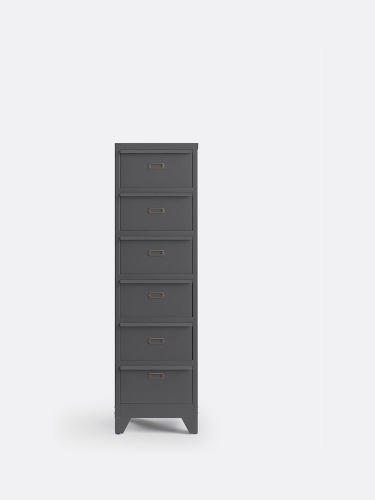 La Redoute Intérieurs Grey Hiba Industrial Metal Drawer Unit with Labels - Image 6 of 6 La Redoute Intérieurs Grey Hiba Industrial Metal Drawer Unit with Labels - Image 6 of 6