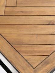 La Redoute Intérieurs Pine Nottingham Parquet Pine & Metal Coffee Table - Image 4 of 4