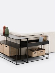 La Redoute Intérieurs Black Hiba Industrial Metal Shelving Unit /Vinyl Storage - Image 4 of 6