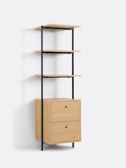 La Redoute Intérieurs Black Talist 3 Shelf Wardrobe Module With 2 Drawers - Image 1 of 5