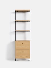 La Redoute Intérieurs Black Talist 3 Shelf Wardrobe Module With 2 Drawers - Image 2 of 5