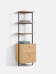La Redoute Intérieurs Black Talist 3 Shelf Wardrobe Module With 2 Drawers - Image 3 of 5