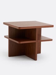 La Redoute Intérieurs Walnut Caliste & Travertine Bedside Table - Image 6 of 6