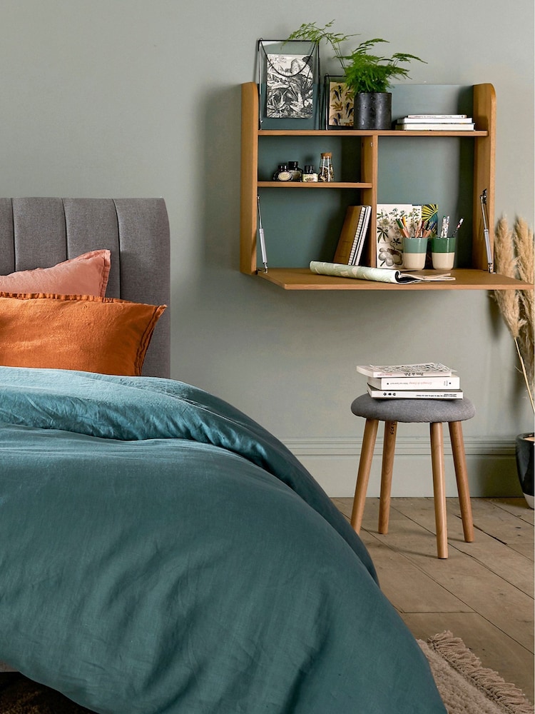 La Redoute Intérieurs Oak Nyjo Foldout Wall Desk - Image 1 of 6