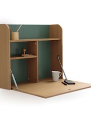 La Redoute Intérieurs Oak Nyjo Foldout Wall Desk - Image 2 of 6