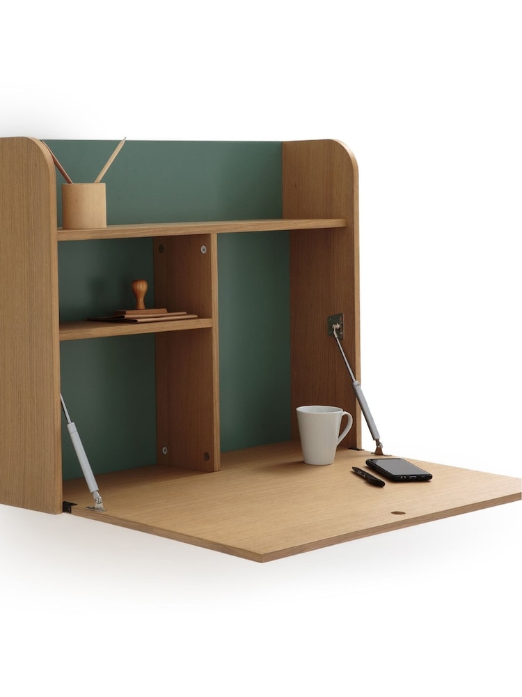 La Redoute Intérieurs Oak Nyjo Foldout Wall Desk - Image 2 of 6