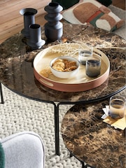 La Redoute Intérieurs Set of 2 Marble Chici Round Coffee Tables - Image 1 of 4