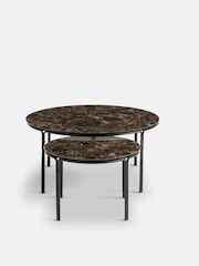 La Redoute Intérieurs Set of 2 Marble Chici Round Coffee Tables - Image 2 of 4