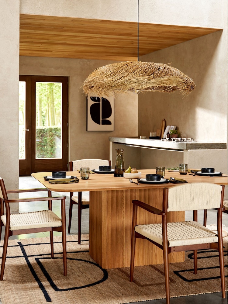 La Redoute Intérieurs Oak Onate 6 to 8 Seater Dining Table - Image 1 of 4