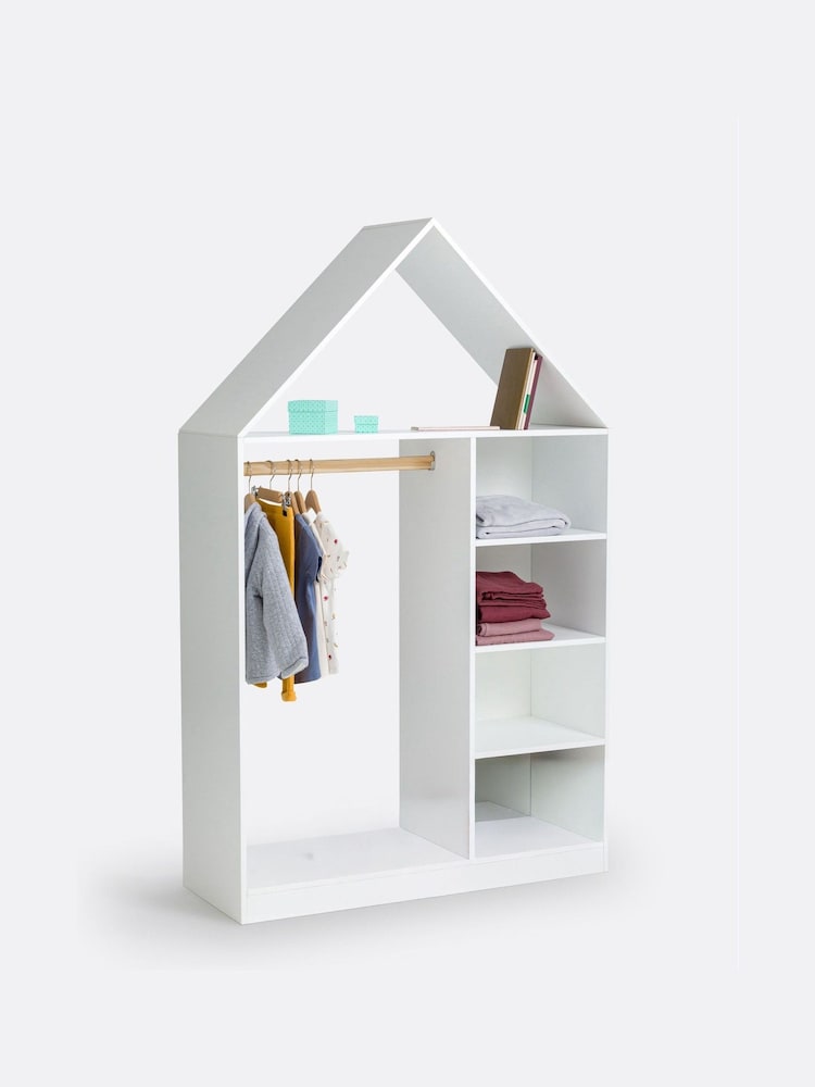 La Redoute Intérieurs White Kalie House Shaped Wardrobe - Image 1 of 2 La Redoute Intérieurs White Kalie House Shaped Wardrobe - Image 1 of 2