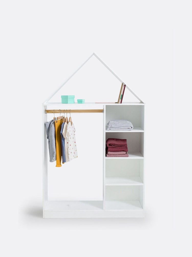 La Redoute Intérieurs White Kalie House Shaped Wardrobe - Image 2 of 2 La Redoute Intérieurs White Kalie House Shaped Wardrobe - Image 2 of 2
