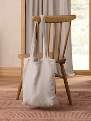 Mink Natural Cotton Muslin Ruffle Top Fold Over Lined Curtain - Image 7 of 7