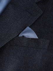 Navy Signature Tailored Fit Zignone Italian Wool Cashmere Flannel Check Suit Jacket - Image 5 of 6