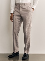 Neutral Slim Fit Jacquared Tuxedo Suit Trousers - Image 2 of 10