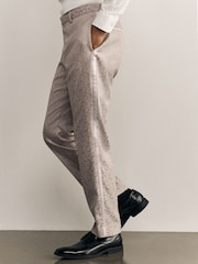 Neutral Slim Fit Jacquared Tuxedo Suit Trousers - Image 3 of 10