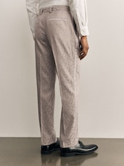 Neutral Slim Fit Jacquared Tuxedo Suit Trousers - Image 4 of 10