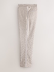 Neutral Slim Fit Jacquared Tuxedo Suit Trousers - Image 7 of 10