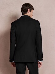 Black Slim Fit Textured Gold Detailing Suit Jacket - Image 3 of 6