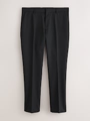 Black Slim Fit Textured Side Insert Suit Trousers - Image 6 of 10