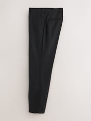 Black Slim Fit Textured Side Insert Suit Trousers - Image 7 of 10