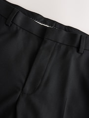 Black Slim Fit Textured Side Insert Suit Trousers - Image 8 of 10