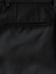 Black Slim Fit Textured Side Insert Suit Trousers - Image 9 of 10