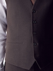 Brown Tailored Fit Flannel Suit Waistcoat - Image 5 of 6