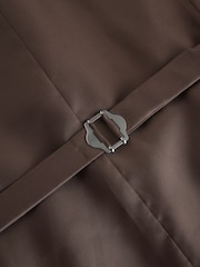 Brown Tailored Fit Flannel Suit Waistcoat - Image 8 of 10