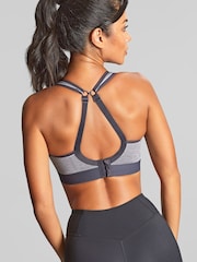 Panache Sports Boundless Padded Non Wired Sports Grey Bra - Image 4 of 6