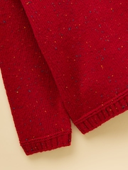 Joules Kids' Fisherman Red Rib Jumper - Image 3 of 4