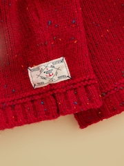 Joules Kids' Fisherman Red Rib Jumper - Image 4 of 4