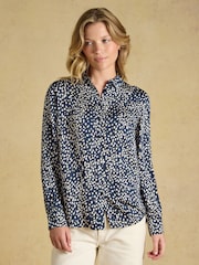 أزرق منقط - Elvina Satin Shirt - صورة 1 من 8