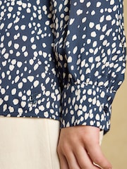 أزرق منقط - Elvina Satin Shirt - صورة 4 من 8