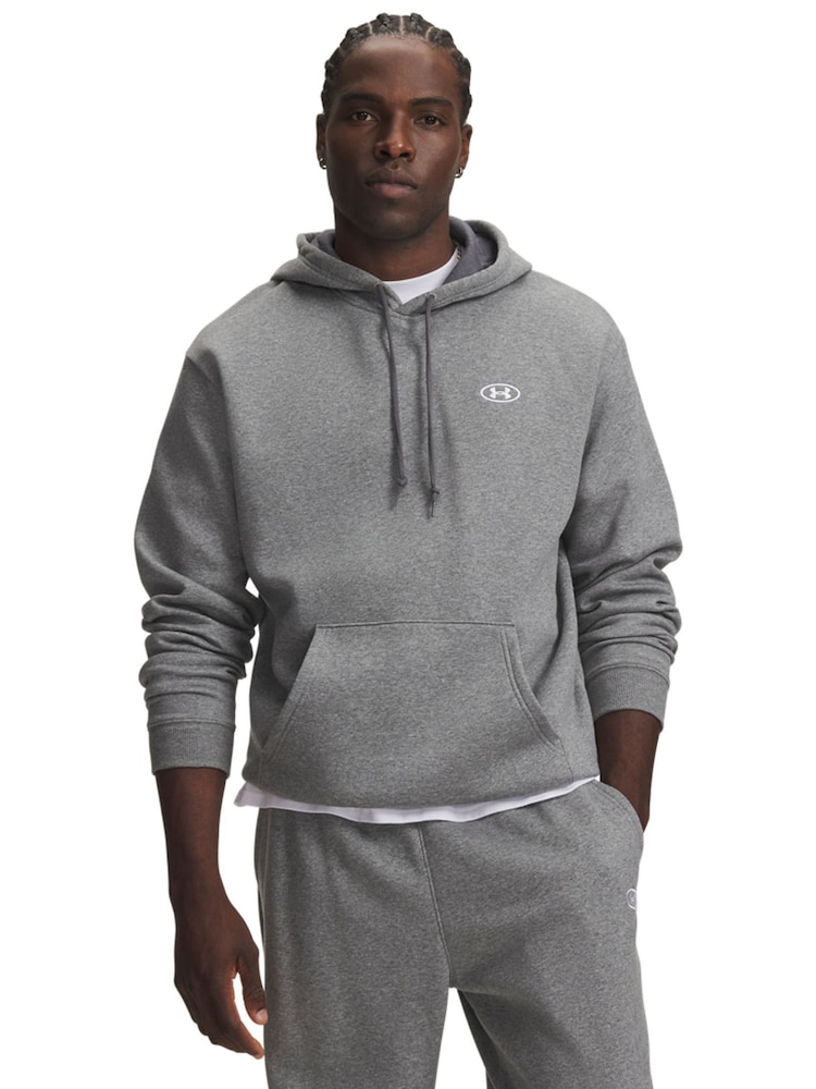 Under Armour Grey Rival Fleece Pullover Hoodie - Image 1 of 3