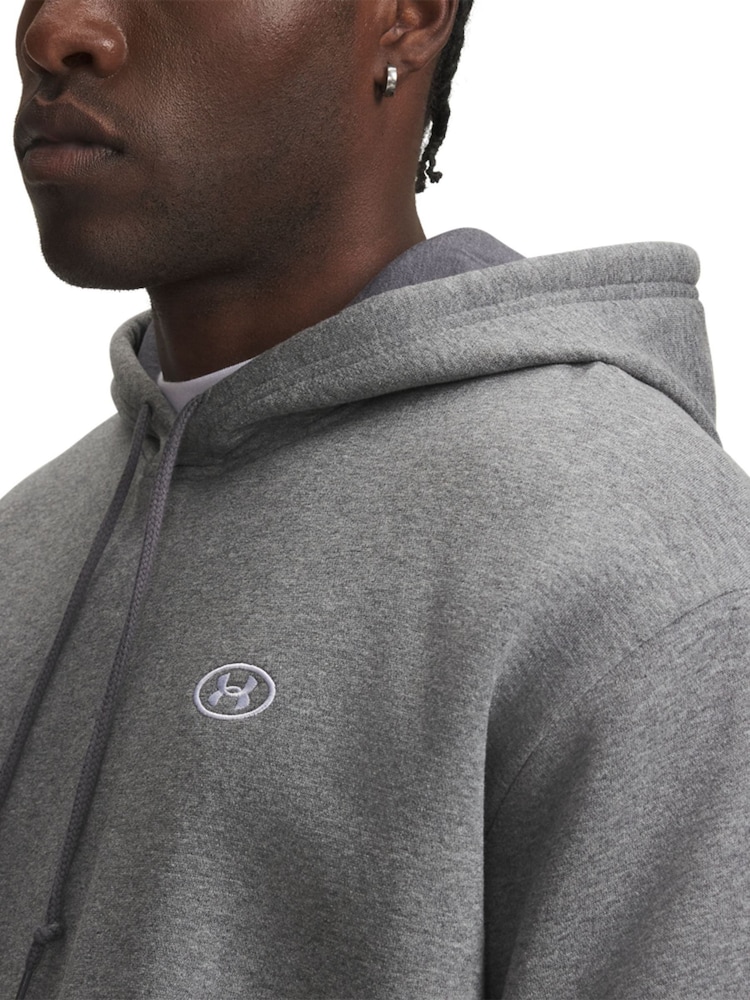 Under Armour Grey Rival Fleece Pullover Hoodie - Image 2 of 3