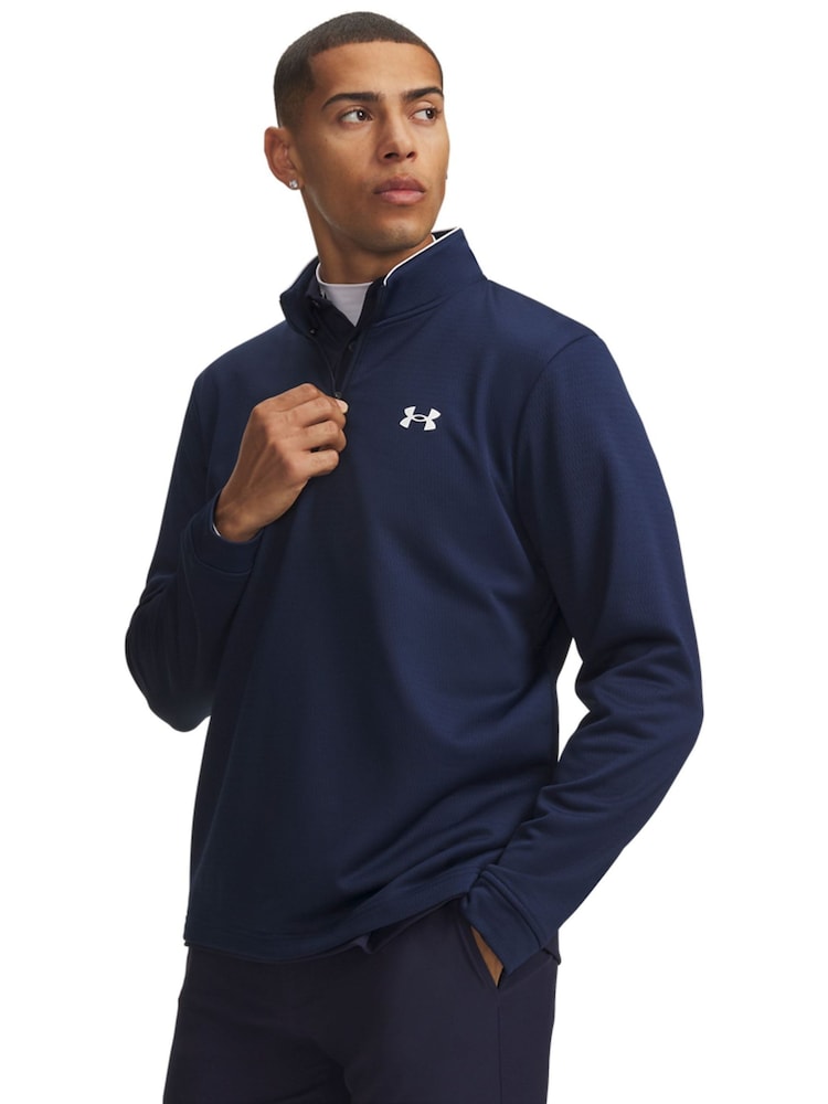 Under Armour Blue Links Quarter Zip Golf Layer Sweat Top - Image 1 of 3