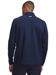 Under Armour Blue Links Quarter Zip Golf Layer Sweat Top - Image 2 of 3