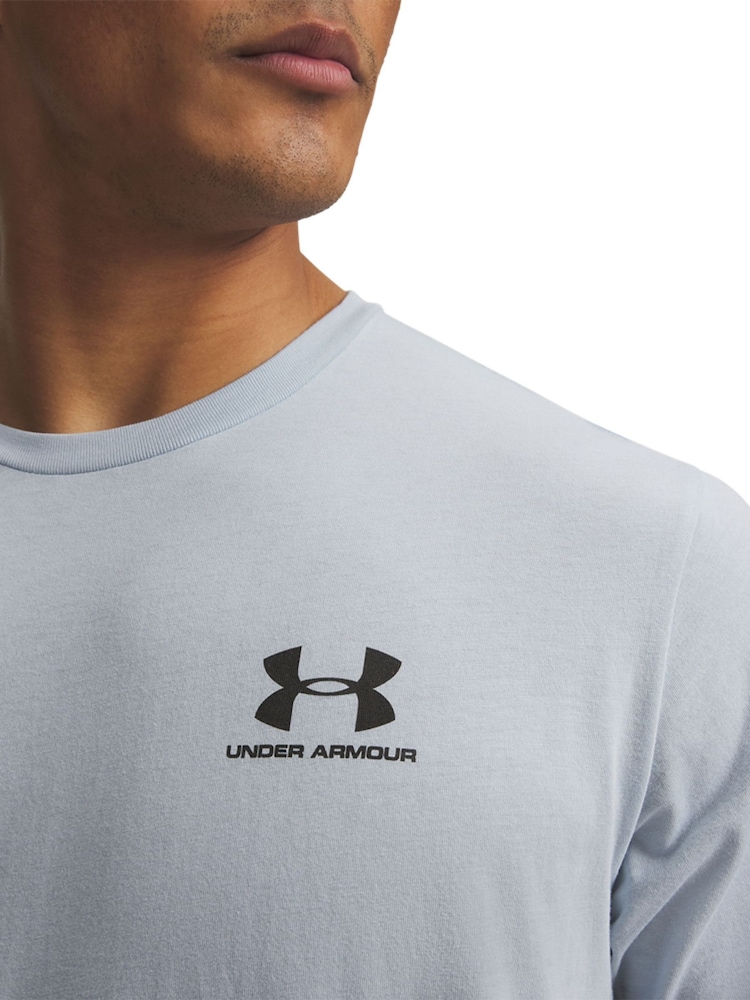 Under Armour Blue Sportstyle Left Chest Short Sleeve T-Shirt - Image 3 of 3