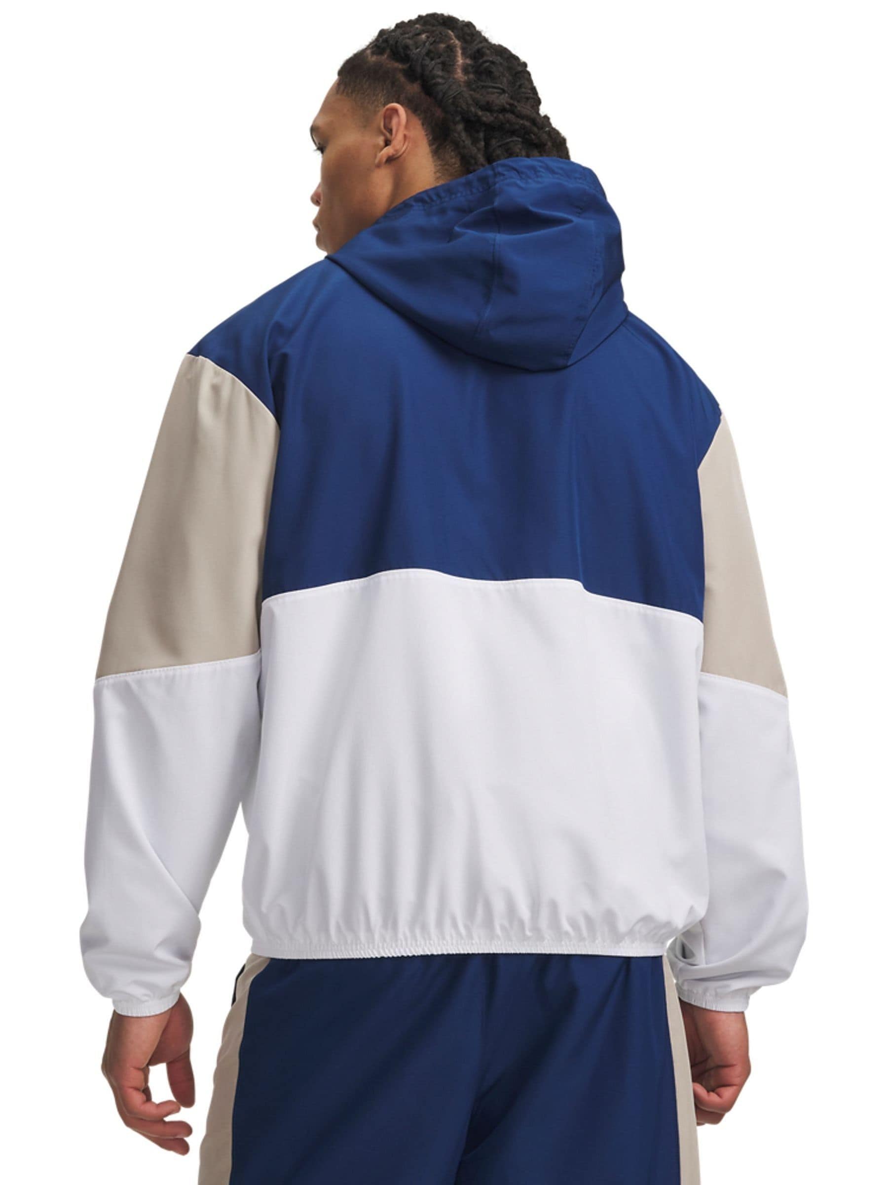 UNDER ARMOUR フード付きジャケット ホワイト/ネイビー Buy Under Armour Blue Rival Woven Colourblock Jacket from Next USA