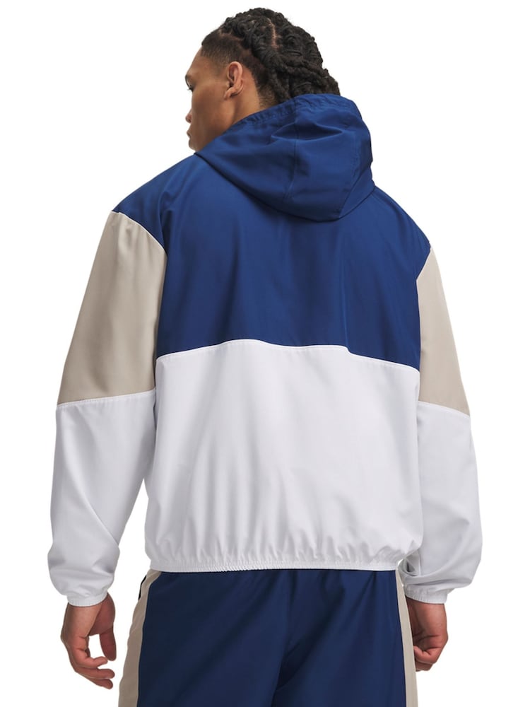 Under Armour Blue Rival Woven Colourblock Jacket - Image 2 of 3