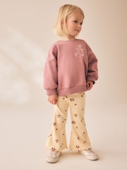 Animaux roses à motifs - Ensemble sweat-shirt et leggings évasés (3mois -7ans) - Image 2 de 9
