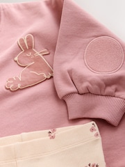 Animaux roses à motifs - Ensemble sweat-shirt et leggings évasés (3mois -7ans) - Image 8 de 9
