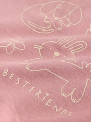 Animaux roses à motifs - Ensemble sweat-shirt et leggings évasés (3mois -7ans) - Image 9 de 9