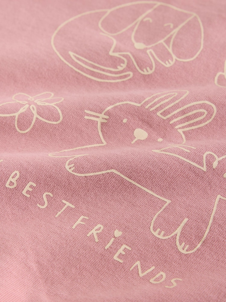 Animaux roses à motifs - Ensemble sweat-shirt et leggings évasés (3mois -7ans) - Image 9 de 9