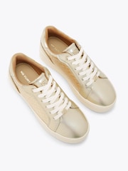 KG Kurt Geiger Gold Lighter Weave Trainers - Image 2 of 4