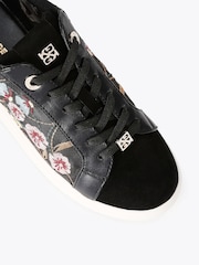 KG Kurt Geiger Black Eliza Embroidery Trainers - Image 3 of 4
